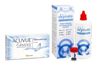 Acuvue Oasys (6 Linsen) + Oxynate Peroxide 380 ml mit Behälter